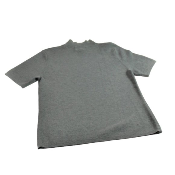 Pendleton Gray Short Sleeve Spring Style Turtle Neck Sweater, Size Medium - Picture 4 of 7